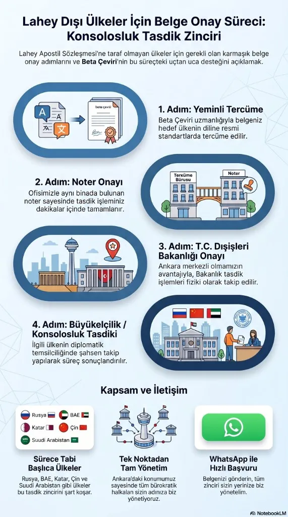 Belge onay ve konsolosluk tasdik zinciri